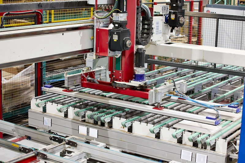 Image of a robotic assembly line.